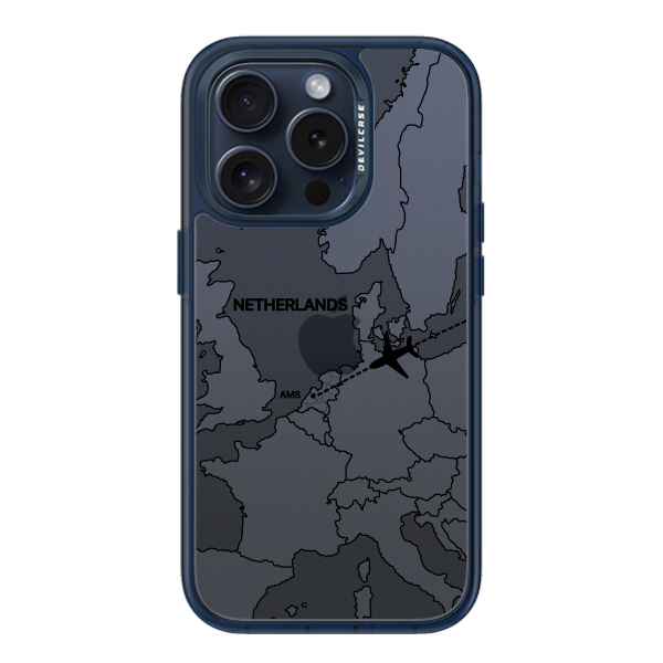 彩繪手機殼 - 飛往阿姆斯特丹 | 惡魔防摔殼(標準版): 透海藍