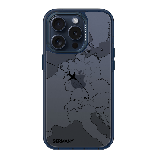 彩繪手機殼 - 飛往慕尼黑機場 | 惡魔防摔殼(標準版): 透海藍