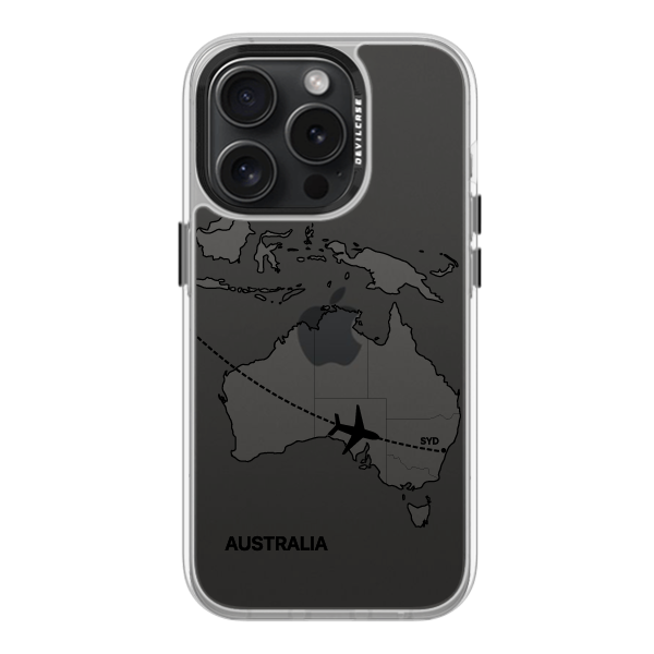 彩繪手機殼 - 飛往雪梨機場 | 惡魔防摔殼(標準版): 透明