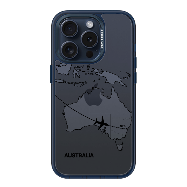 彩繪手機殼 - 飛往雪梨機場 | 惡魔防摔殼(標準版): 透海藍