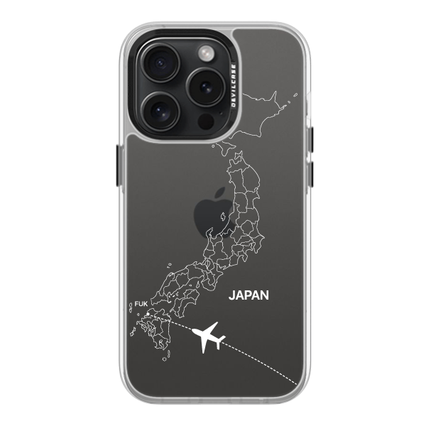彩繪手機殼 - 飛往日本福岡機場(白) | 惡魔防摔殼(標準版): 透明