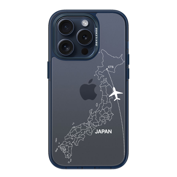 彩繪手機殼 - 飛往札幌新千歲機場(白) | 惡魔防摔殼(標準版): 透海藍