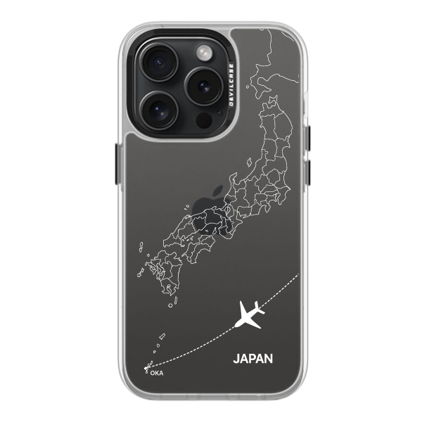 彩繪手機殼 - 飛往沖繩那霸機場(白) | 惡魔防摔殼(標準版): 透明