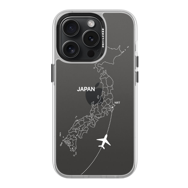 彩繪手機殼 - 飛往東京成田機場(白) | 惡魔防摔殼(標準版): 透明