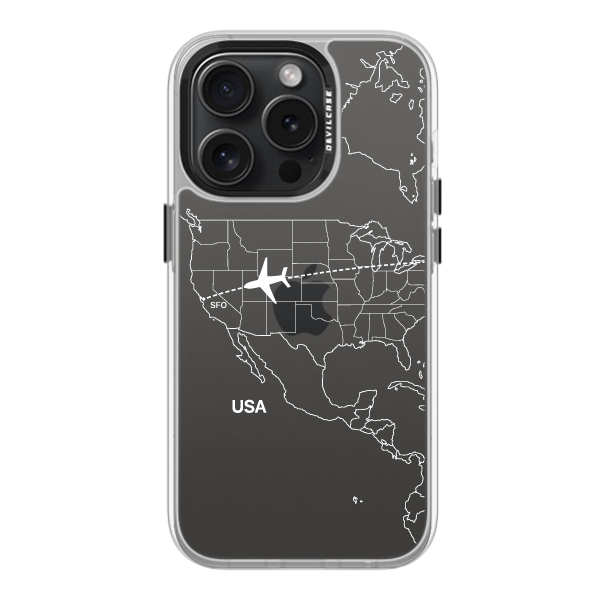 彩繪手機殼 - 飛往舊金山機場(白) | 惡魔防摔殼(標準版): 透明
