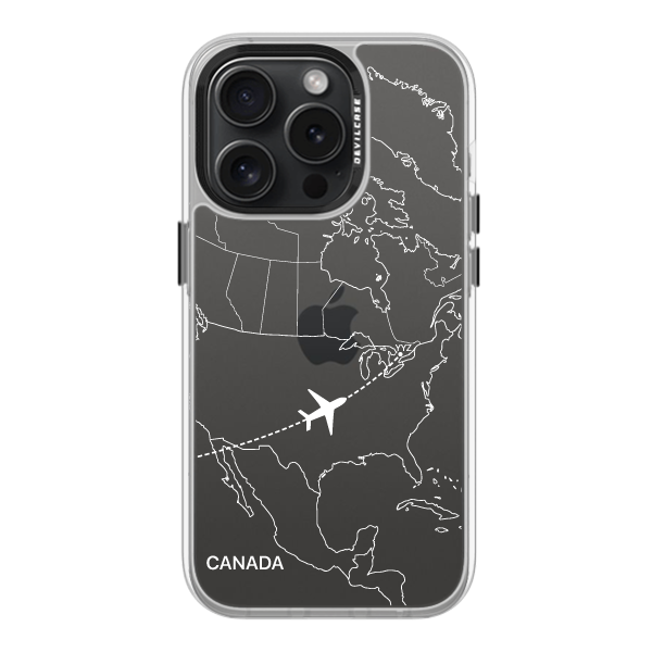 彩繪手機殼 - 飛往多倫多機場(白) | 惡魔防摔殼(標準版): 透明