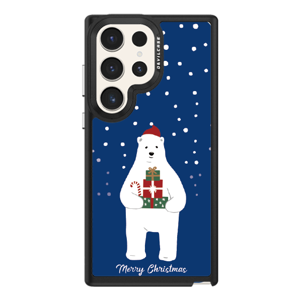 彩繪手機殼 - 聖誕北極熊 | 惡魔防摔殼(標準版): 黑色