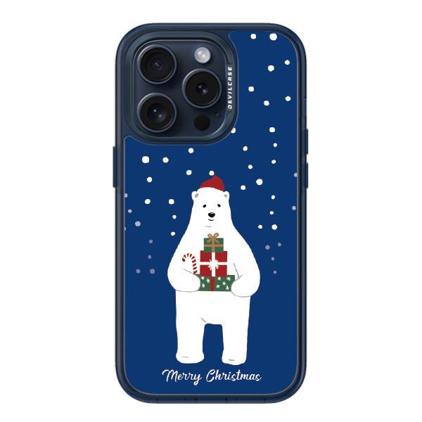 彩繪手機殼 - 聖誕北極熊 | 惡魔防摔殼(標準版): 透海藍
