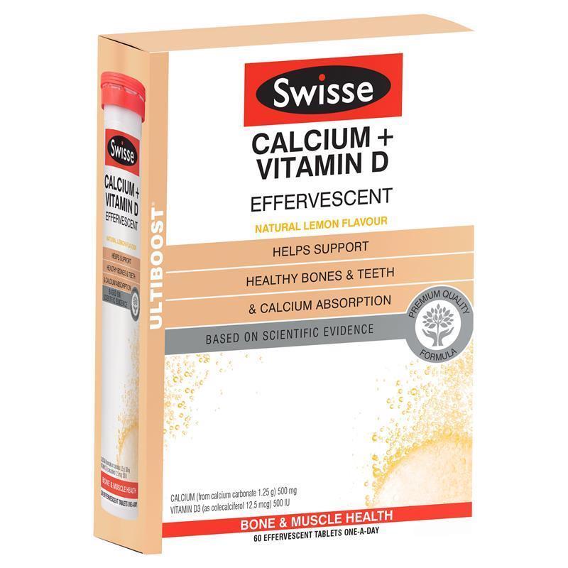 Ultiboost Calcium + VItamin D Effervescent 60 Tablets | Swisse