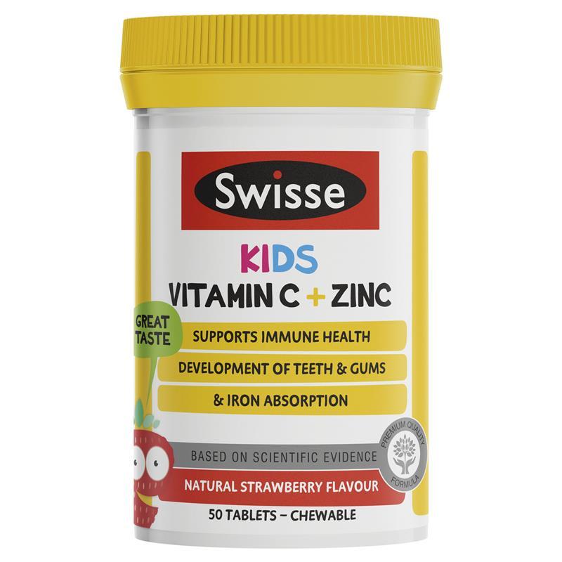 Kids Vitamin C + Zinc 50 Chewable Tablets | Swisse
