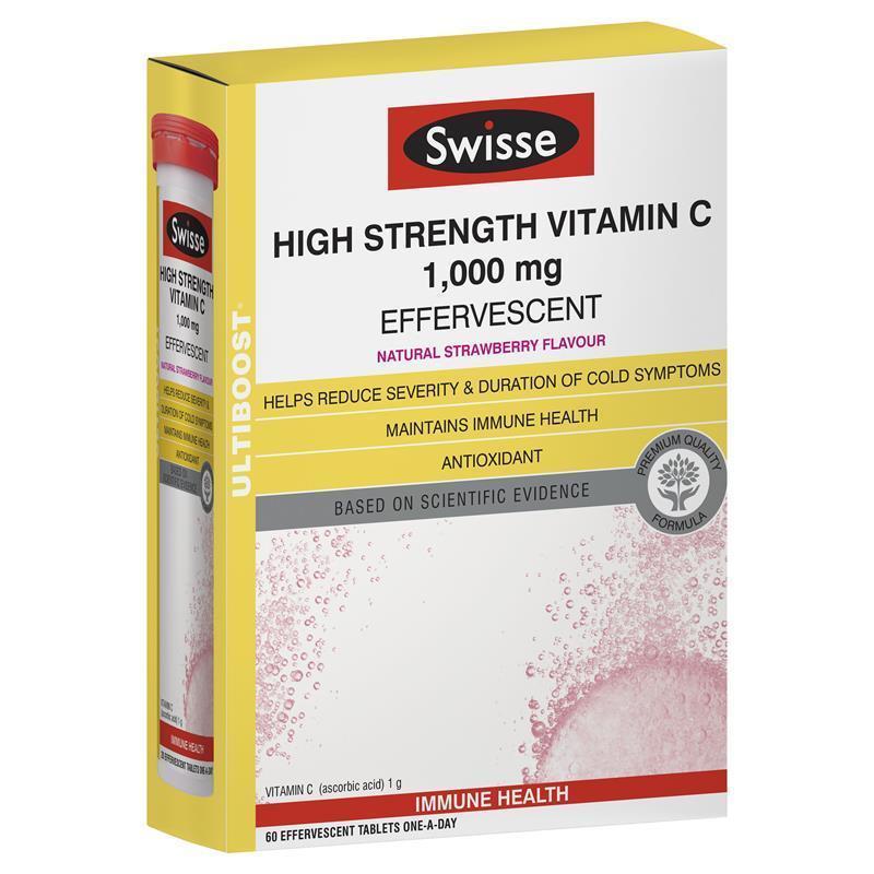 Ultiboost High Strength Vitamin C 60 Effervescent Tablets | Swisse