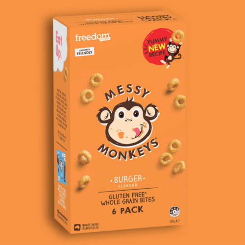 Messy Monkeys Whole Grain Bites - Burger (6x20g)