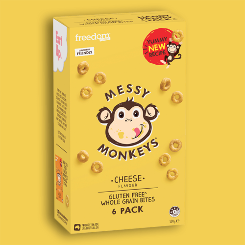 Messy Monkeys Whole Grain Bites - Cheese (6x20g)